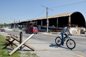 Destruction due to shelling by the Russian occupiers in Irpen