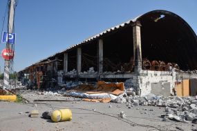Destruction due to shelling by the Russian occupiers in Irpen