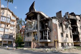 Residential building in Irpen (Kyiv region) destroyed as a result of shelling by the Russian occupiers