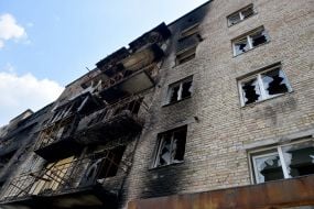 Residential building in Irpen (Kyiv region) destroyed as a result of shelling by the Russian occupiers
