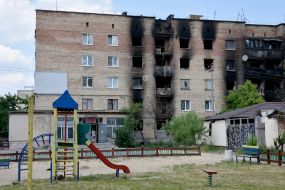 Residential building in Irpen (Kyiv region) destroyed as a result of shelling by the Russian occupiers
