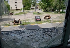 Destruction due to shelling by the Russian occupiers in Irpen