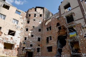 Building in Irpen (Kyiv region) destroyed as a result of shelling by the Russian occupiers