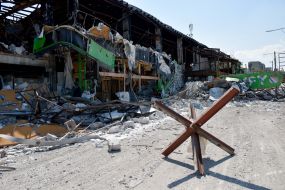 Destruction due to shelling by the Russian occupiers in Irpen