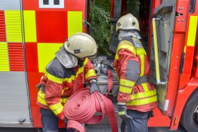 Fire and rescue exercises in one of the kindergartens