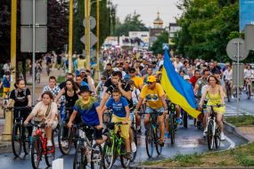 Charity cycling race "BigCityRide" in support of the Armed Forces