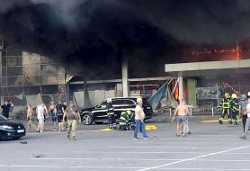 Russian missile hit a mall in Kremenchuk