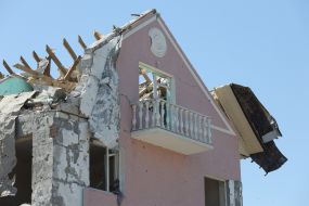 The recreation center in Serhiyivka was destroyed after a missile attack by the Russian occupiers