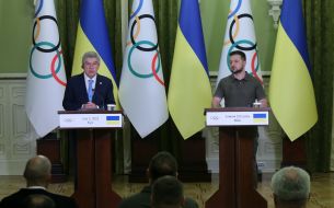 Volodymyr Zelenskyi and Thomas Bach made statements to the mass media
