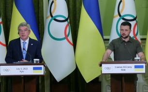 Volodymyr Zelenskyi and Thomas Bach made statements to the mass media