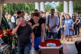 Farewell to the coach of FC "Athletic" Oleksandr Shyshkov, who died in Sergiyivka from a Russian missile strike