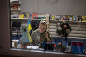 A camp for displaced children in the village of Semipolka, Kyiv region