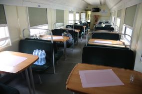 Dining car in "Iron Town" in Irpen