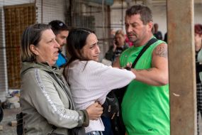 The wife of the murdered man at the "Barabashovo" market in Kharkiv