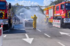 Rescuers practiced emergency response measures in the event of a radiation accident at the Zaporizhzhia NPP