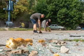 Consequences of a missile attack in Kharkov