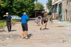 Consequences of a missile attack in Kharkov