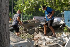 Consequences of a missile attack in Kharkov
