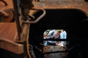 "Parade" of destroyed Russian military equipment on Khreschatyk