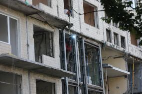 A house damaged by Russian missiles