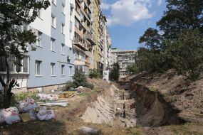 A house damaged by Russian missiles