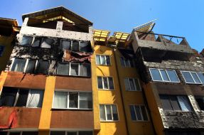 Restoration of a building in Irpin