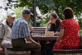 People play chess