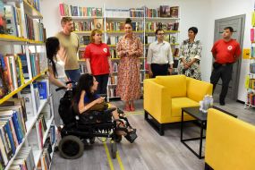 Открытие обновленного читального зала в первой инклюзивной библиотеке в Запорожье