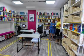 Открытие обновленного читального зала в первой инклюзивной библиотеке в Запорожье