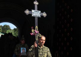 Farewell ceremony for Ukrainian defender Vyacheslav Nalyvaiko