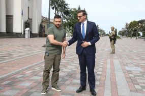 Volodymyr Zelenskyi and Mateusz Moravetskyi