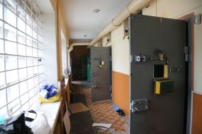 Відділ поліції у місті Балаклія, де російські окупанти утримували і катували полонених