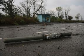 The de-occupied village of Hrakovo in the Kharkiv region