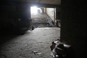 The basement where the detained Ukrainians were located during the occupation of Kozacha Lopan village  (Kharkiv region)