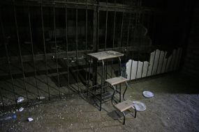 The basement where the detained Ukrainians were located during the occupation of Kozacha Lopan village  (Kharkiv region)