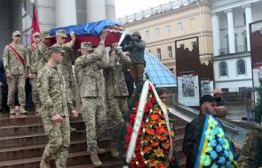 Farewell ceremony for defender of Ukraine Roman Kosenko in Kyiv