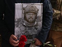 Farewell ceremony for defender of Ukraine Roman Kosenko in Kyiv