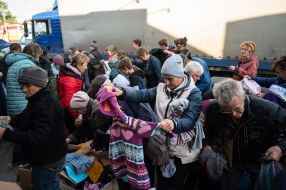 Humanitarian aid in Izyum city