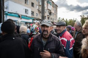 Humanitarian aid in Izyum city