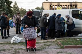 Humanitarian aid in Izyum city