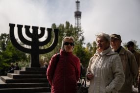 Participants of the ceremony honoring the memory of the victims of the Babyny Yar tragedy