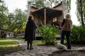Participants of the ceremony honoring the memory of the victims of the Babyny Yar tragedy