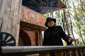 Participant of the ceremony honoring the memory of the victims of the Babyny Yar tragedy