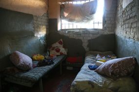 The police station, where the Russian occupiers detained and tortured people, in Izyum