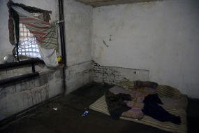 The police station, where the Russian occupiers detained and tortured people, in Izyum