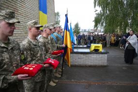 Церемония прощания с командиром "призраков Киева", военным летчиком Михаилом Матюшенко