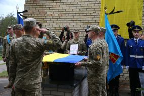 Церемония прощания с командиром "призраков Киева", военным летчиком Михаилом Матюшенко