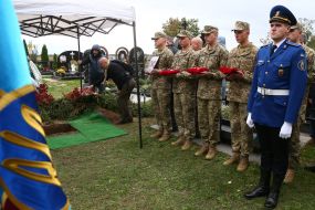 Церемония прощания с командиром "призраков Киева", военным летчиком Михаилом Матюшенко