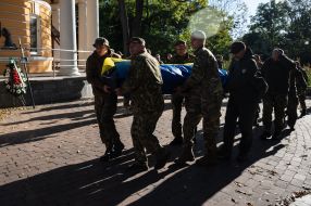 Farewell ceremony for the deceased soldier Alexander Zasiadko