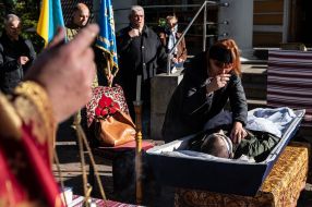 Farewell ceremony for the deceased soldier Alexander Zasiadko